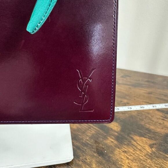 Yves Saint Laurent YSL Vintage Multicolor Two-Tone Long Wallet W/ Added Crossbod - Picture 4 of 16